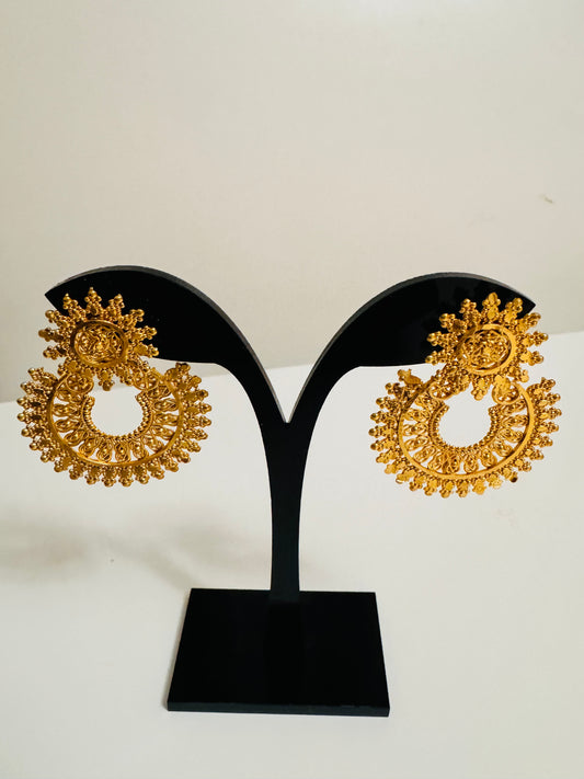 Gold plated earrings