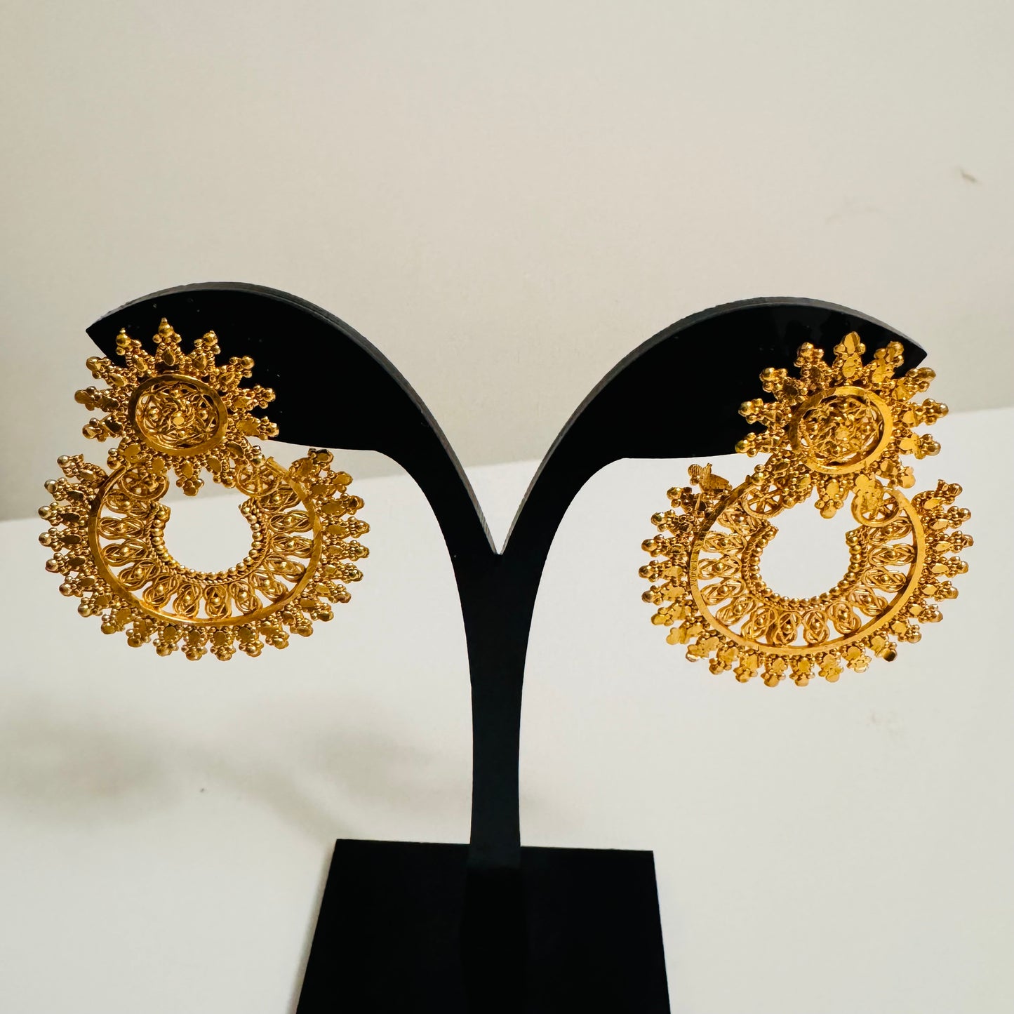 Gold plated earrings