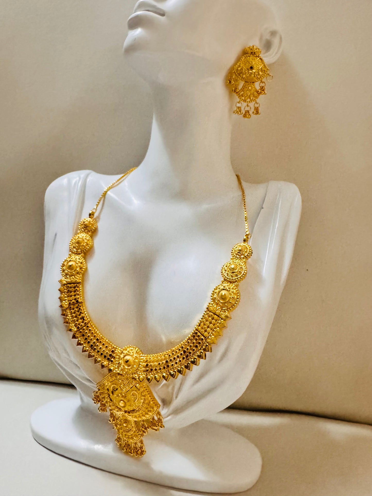 5gram gold plated necklace set