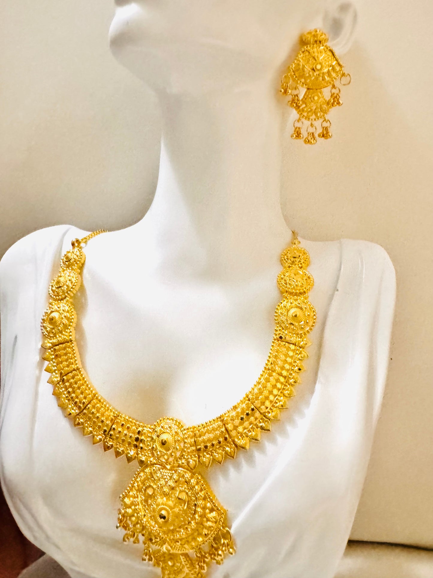 5gram gold plated necklace set