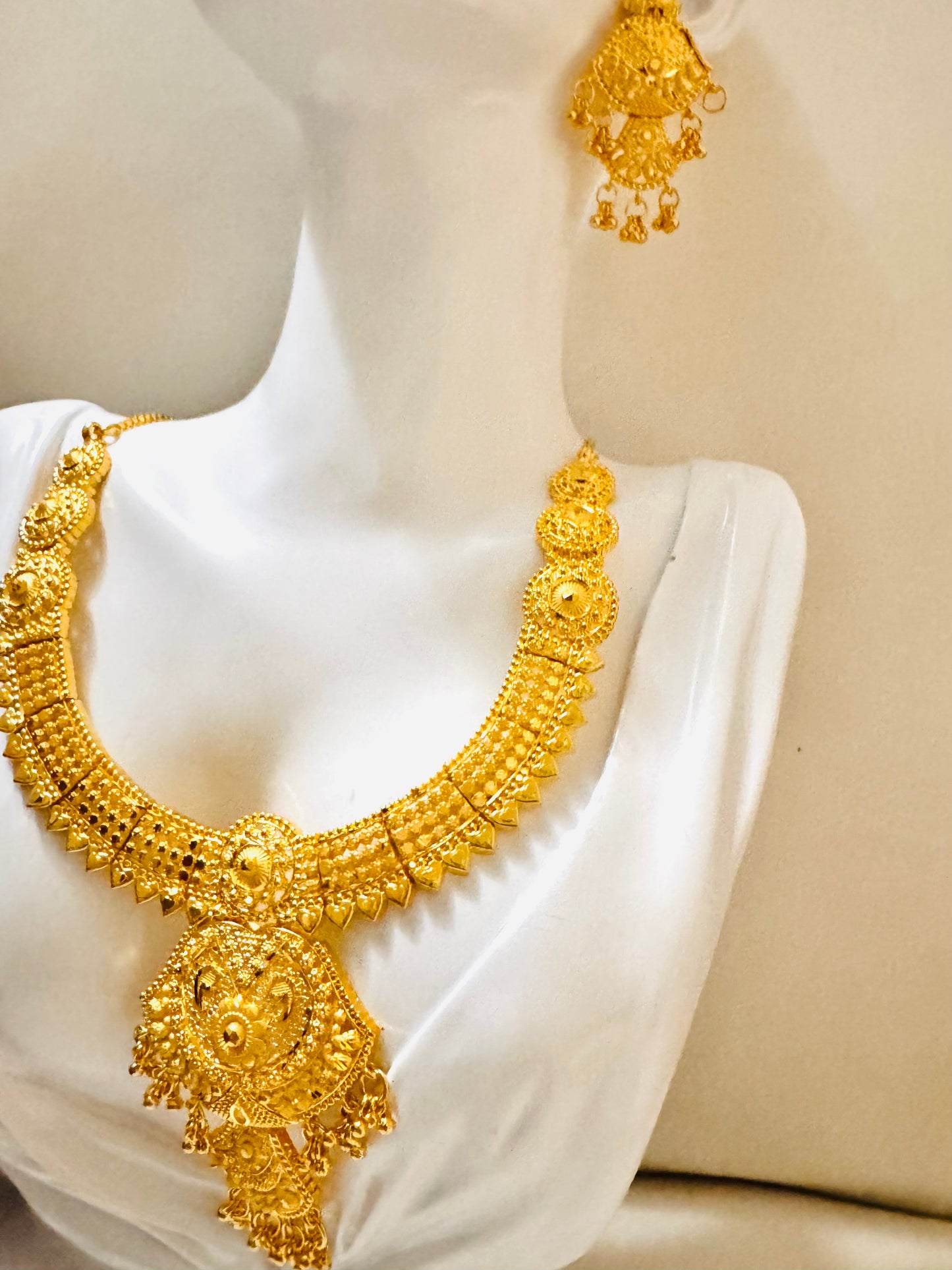 5gram gold plated necklace set