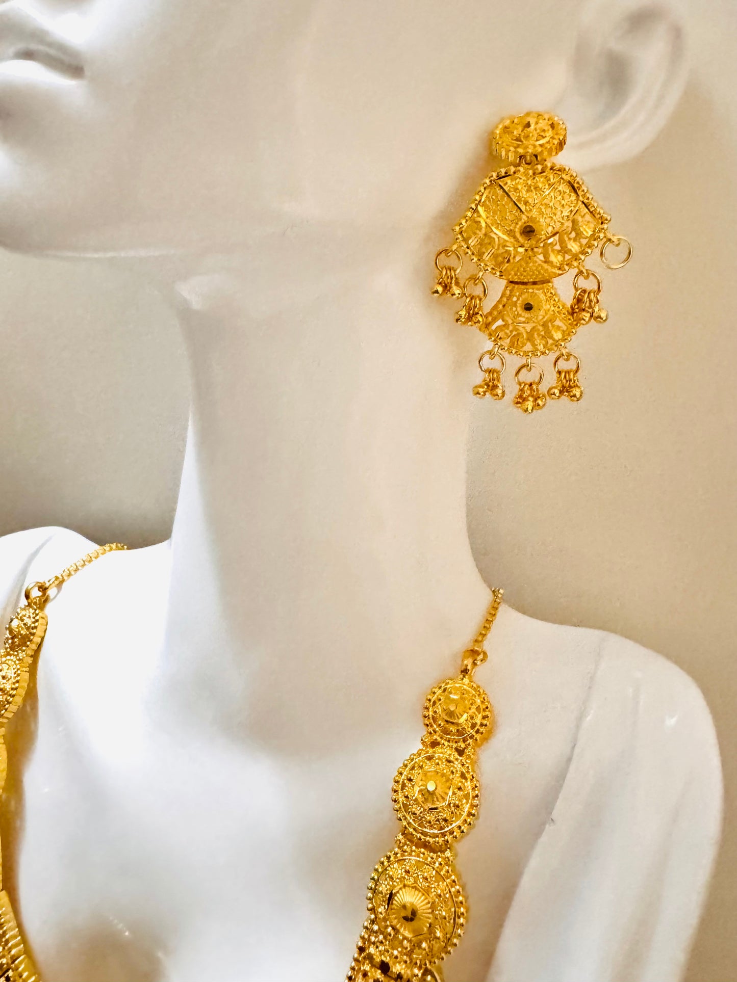 5gram gold plated necklace set